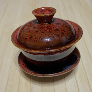 Гайвань из керамики Чаоу Цзиша красная 100 мл